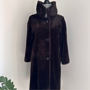Vintage Faux Fur Coat sz M  - Dark Chocolate